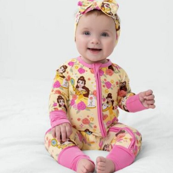 NIB Little Sleepies Disney Princess Belle Zippy 0-3 months - Picture 5 of 5